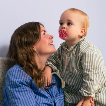 BIBS STUDIO Colour Block cumlíky z prírodného kaučuku 2ks - veľkosť 2 Ruby Pine Mix