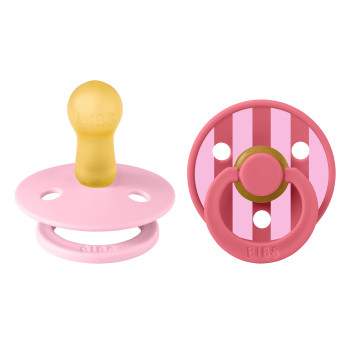 BIBS STUDIO Colour Block cumlíky z prírodného kaučuku 2ks - veľkosť 2 Ruby Pine Mix