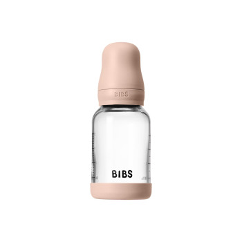 BIBS antikoliková sklenená fľaša s kaučukovým cumlíkom 120ml Sage
