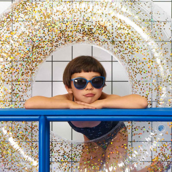 KiETLA CraZyg-Zag slnečné okuliare BuZZ 4-6 rokov Salvia Stripe