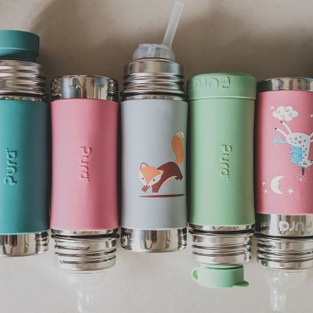 Pura nerezová fľaša so slamkou 325 ml Unicorn