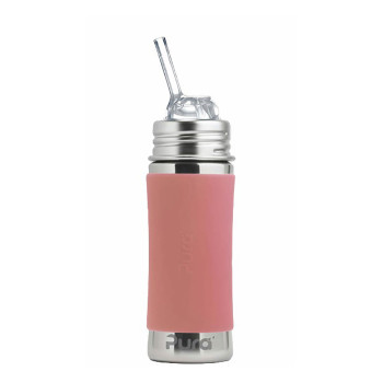 Pura nerezová fľaša so slamkou 325 ml Rose