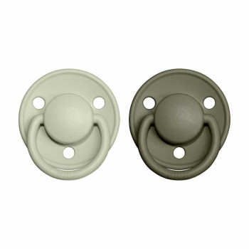 BIBS De Lux cumlíky z prírodného kaučuku 2ks - veľkosť 2 Sage / Hunter Green