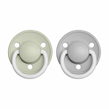 BIBS De Lux cumlíky z prírodného kaučuku 2ks - veľkosť 1 Sage / Hunter Green