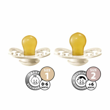 BIBS Supreme symetrické cumlíky z prírodného kaučuku 2ks - veľkosť 2 Sage / Hunter Green