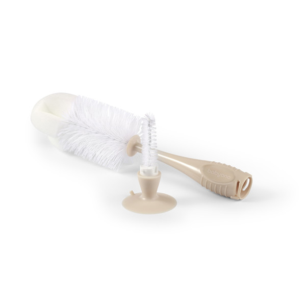 BABYONO Kefa na fľaše a cumlíky s prísavkou Beige