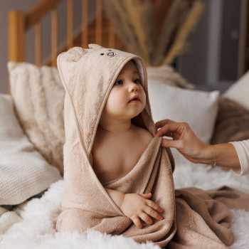 BABYONO Osuška bambusová Super Soft Dark Beige 100x100 cm