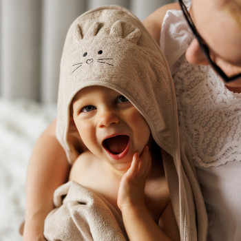 BABYONO Osuška bambusová Super Soft Light Beige 100x100 cm