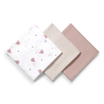 BABYONO Plienky mušelínové Super Soft 3 ks, Grey 70 x 70 cm