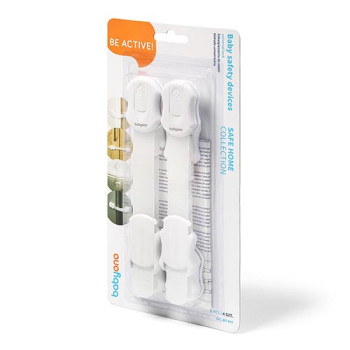 BABYONO Zámok univerzálny biely - 4 ks