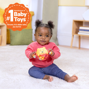 BRIGHT STARTS Hračka Oball hrkálka Winnie the Pooh Jingle & Shake™ 0m+