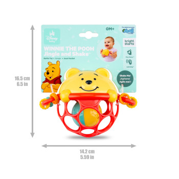 BRIGHT STARTS Hračka Oball hrkálka Winnie the Pooh Jingle & Shake™ 0m+
