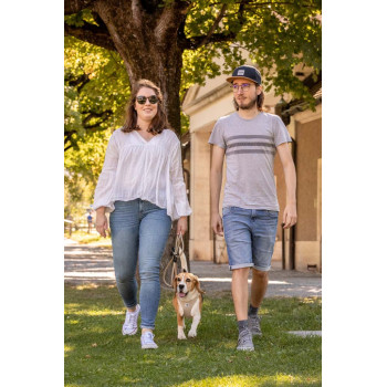 CURLI Postroj pre psov so sponou Air-Mesh Skyblue M, 6-9 kg