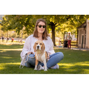 CURLI Postroj pre psov so sponou Air-Mesh Skyblue M, 6-9 kg