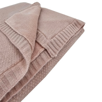 EKO Deka pletená s podšívkou Rose Pink 100x80 cm