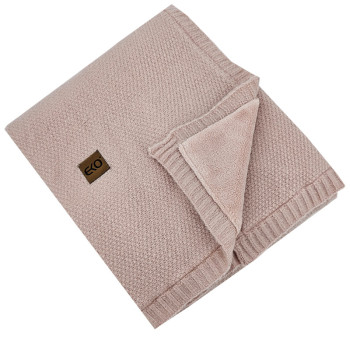 EKO Deka pletená s podšívkou Rose Pink 100x80 cm