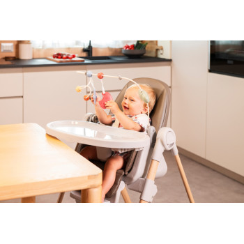 CHICCO Stolička jedálenská Polly Armonia - Mother Pearl + Hrazdička Rainbow