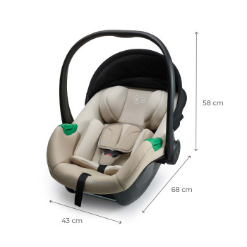 KINDERKRAFT Autosedačka Mink Pro 2 i-size (0-13 kg) a základňa Mink FX 2 Beige