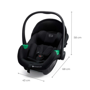 KINDERKRAFT Autosedačka Mink Pro 2 i-size (0-13 kg) a základňa Mink FX 2 Black
