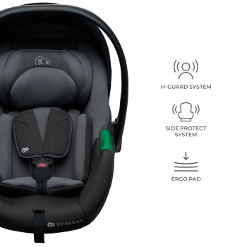 KINDERKRAFT Autosedačka Mink Pro 2 i-size (0-13 kg) a základňa Mink FX 2 Grey