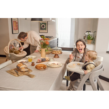 KINDERKRAFT Jedálenská stolička a lehátko Fini Up 2v1 Grey