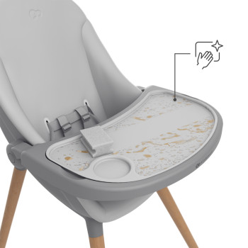 KINDERKRAFT Jedálenská stolička a lehátko Fini Up 2v1 Grey