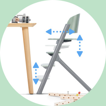 KINDERKRAFT SELECT Stolička jedálenská LIVY Olive Green, Premium