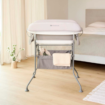KINDERKRAFT Stolík prebaľovací s vaničkou Bubbly Grey