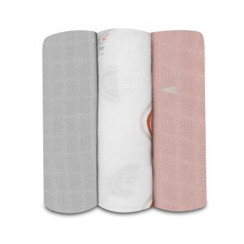 LIONELO Bambusové plienky Bamboo Set Rainbow, 3 ks