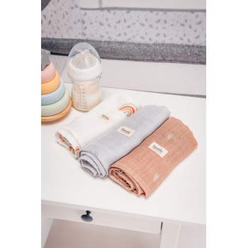 LIONELO Bambusové plienky Bamboo Set Rainbow, 3 ks