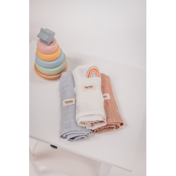 LIONELO Bambusové plienky Bamboo Set Rainbow, 3 ks