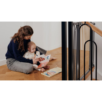 LIONELO Detská zábrana Truus Slim Black Onyx 75-105 cm