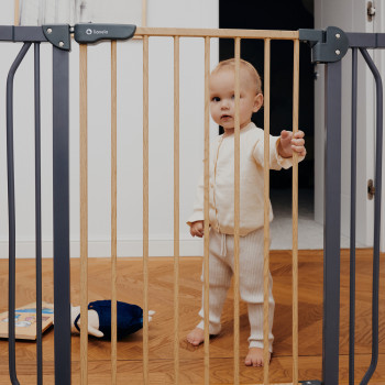 LIONELO Detská zábrana Truus Slim Black Onyx 75-105 cm