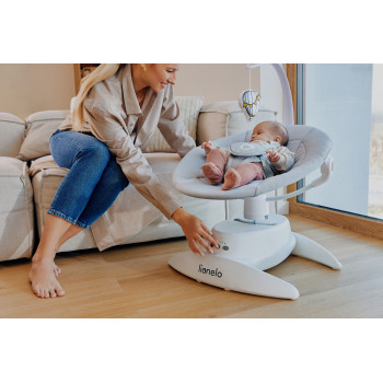 LIONELO Detské lehátko Iris Grey Concrete, 0m+