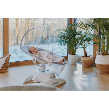 LIONELO Detské lehátko Iris Grey Concrete, 0m+