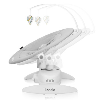 LIONELO Detské lehátko Iris Grey Concrete, 0m+