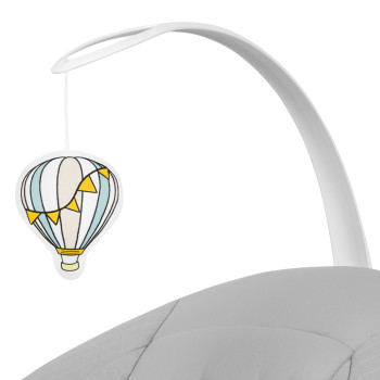 LIONELO Detské lehátko Iris Grey Concrete, 0m+