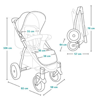 LIONELO Kočík športový Annet Plus Stone Caramel