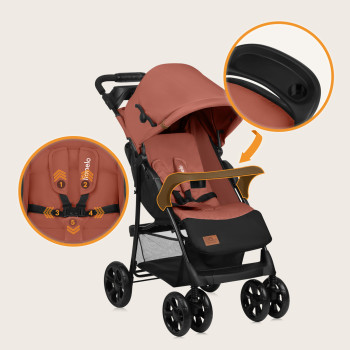 LIONELO Kočík športový Emma Plus Coral Pink