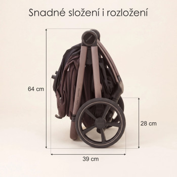 ADAMEX Kočík kombinovaný Como Chocolate Brown