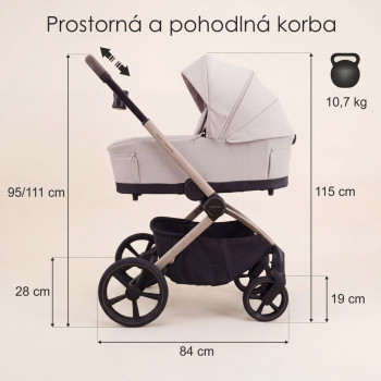 ADAMEX Kočík kombinovaný Como Natura Beige