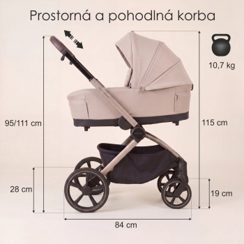 ADAMEX Kočík kombinovaný Como Natura Latte