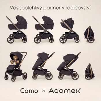 ADAMEX Kočík kombinovaný Como Satin Carbon