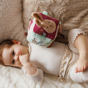 BABYONO Kocka sensorická Rabbit Karo 0m+
