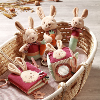 BABYONO Kocka sensorická Rabbit Karo 0m+