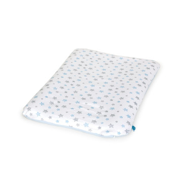 CEBA BABY Poťah na mäkkú prebaľovaciu podložku (50x70) 2 ks Grey Stars+Blue Stars