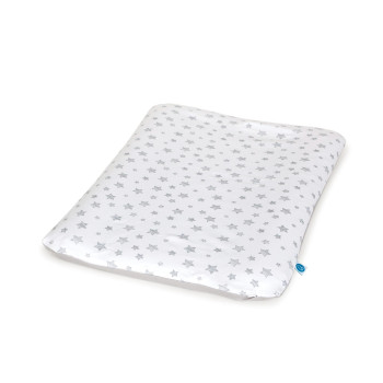 CEBA BABY Poťah na mäkkú prebaľovaciu podložku (50x70) 2 ks Grey Stars+Blue Stars