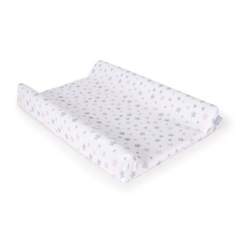 CEBA BABY Poťah na prebaľovaciu podložku 50x70-80 cm 2 ks Candy Pink+Pink Stars