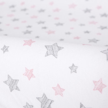 CEBA BABY Poťah na prebaľovaciu podložku 50x70-80 cm 2 ks Candy Pink+Pink Stars