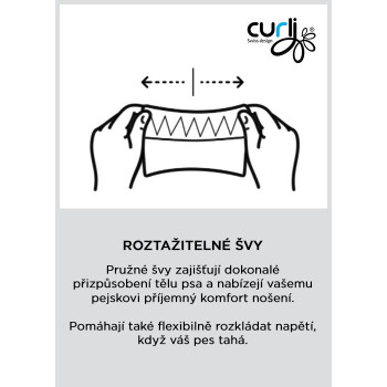 CURLI Postroj pre psov so sponou Air-Mesh Lilac S, 4-7 kg